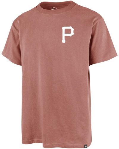 '47 T-shirt 47 TEE MLB PITTSBURGH PIRATES BACKER ECHO SEDONA PINK - Rose
