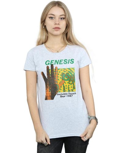 Genesis T-shirt Invisible Touch Tour - Bleu