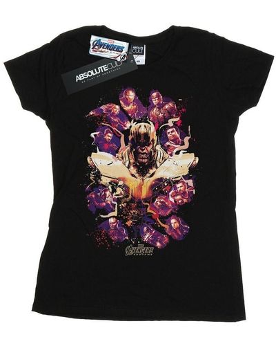 Marvel T-shirt Avengers Endgame Movie Splatter - Noir