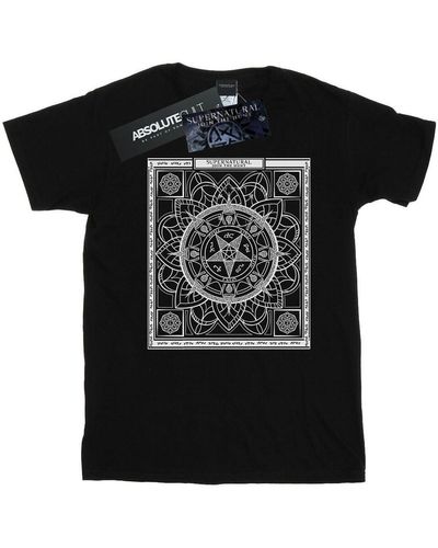 Super.natural T-shirt Pentagram Pattern - Noir