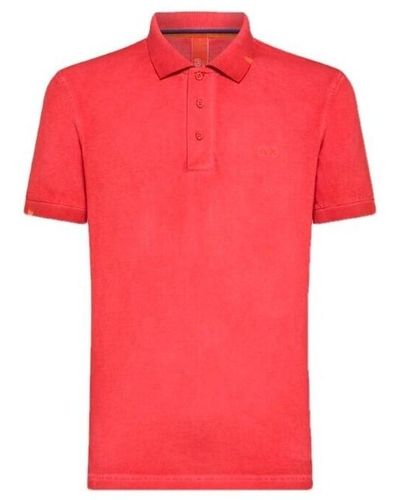Sun 68 T-shirt Polo Spcial Teint Framboise - Rouge