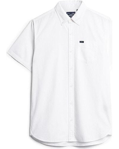 Superdry Chemise Oxford shirt mc optic - Blanc