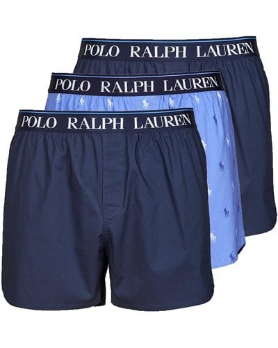 Polo Ralph Lauren Caleçons WOVEN BOXER X3 - Bleu