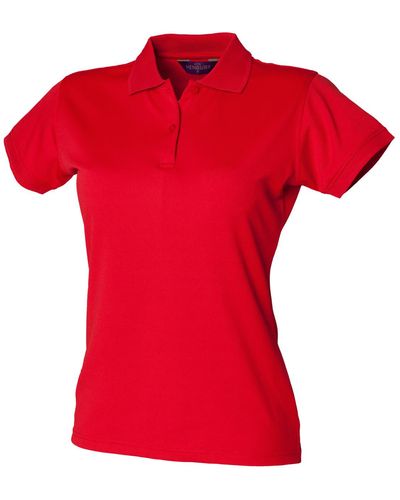 Henbury T-shirt Coolplus - Rouge