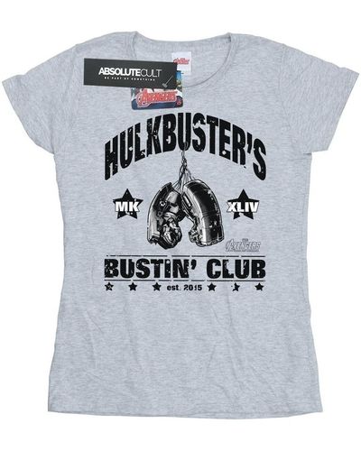 Marvel T-shirt Iron Man Hulkbuster's Bustin' Club - Gris