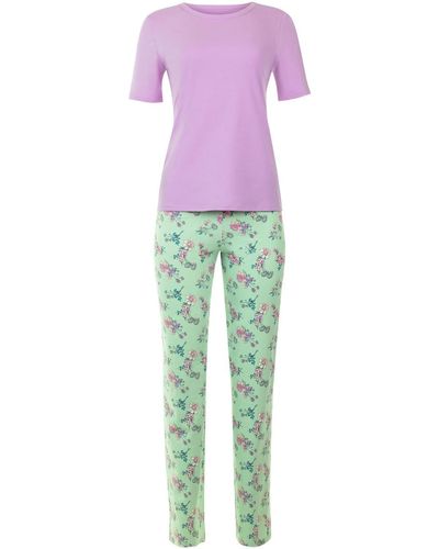 Lisca Pyjamas / Chemises de nuit Pyjama tenue d'intérieur pantalon top manches courtes Posh - Violet