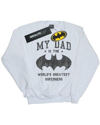 Dc Comics Sweat-shirt Batman My Dad Is A Superhero - Métallisé