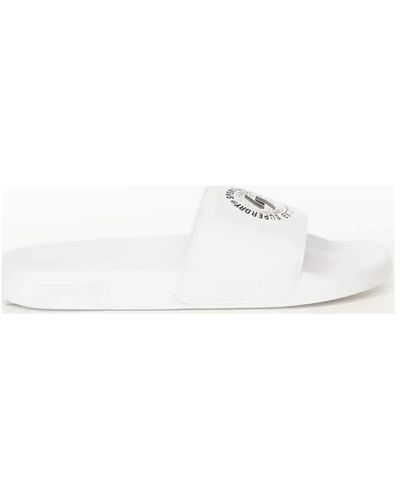 Superdry Claquettes Logo ring - Blanc