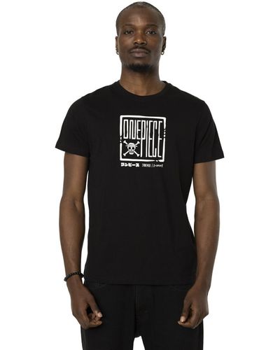 Capslab T-shirt T-shirt en coton regular fit avec print One Piece Logo - Noir