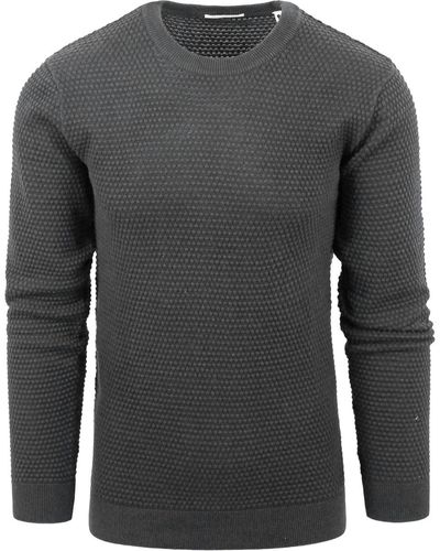 Knowledge Cotton Sweat-shirt ConnaissancesCotton Apparel Sweater Vagn Anthracite - Gris