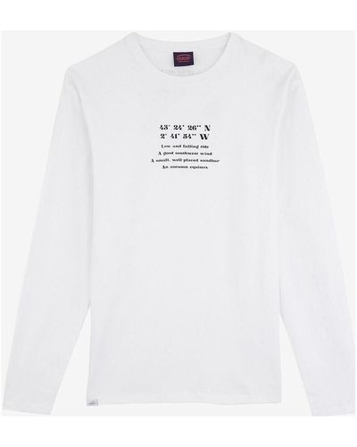 Oxbow T-shirt Tee-shirt manches longues imprimé P2TARKOZ - Blanc