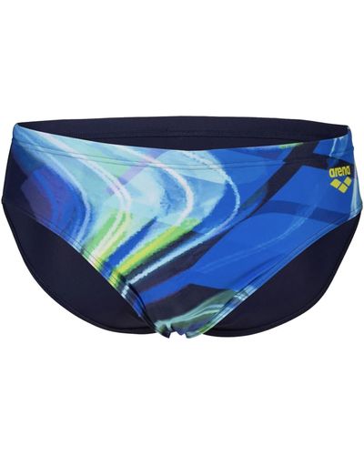 Arena Maillots de bain Men's Visual Waves Swim Briefs - Bleu