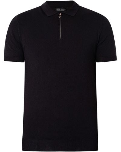 Antony Morato Polo Polo zippé coupe super slim - Noir