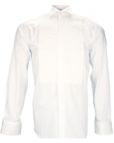 Andrew Mc Allister Chemise chemise a plastron churchil blanc
