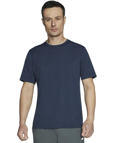 Skechers T-shirt GO DRI Charge Tee - Bleu