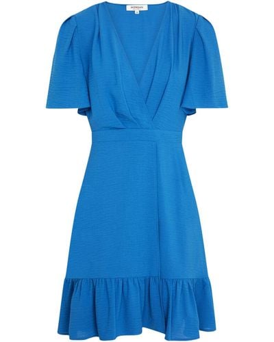 Morgan Robe Robe courte droite - Bleu