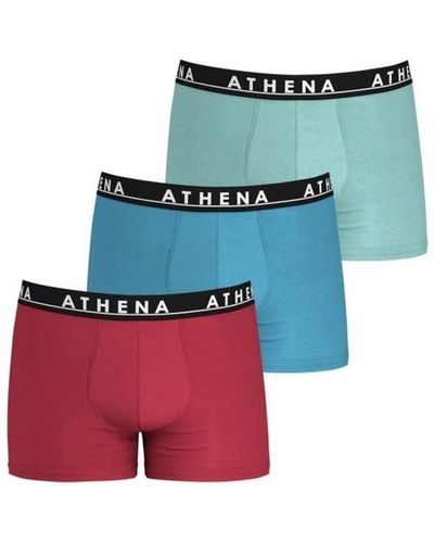 Athena Boxers 3 Boxers EASY COLOR Lago - Rouge