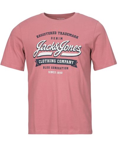 Jack & Jones T-shirt JJELOGO TEE SS O-NECK 2 COL SS24 SN - Rose