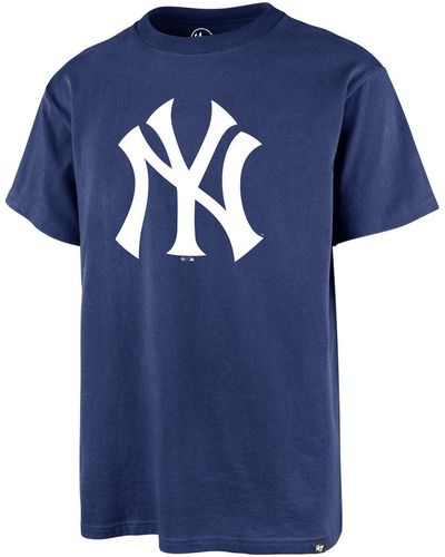 '47 T-shirt 47 TEE MLB NEW YORK YANKEES IMPRINT ECHO BLAZER - Bleu