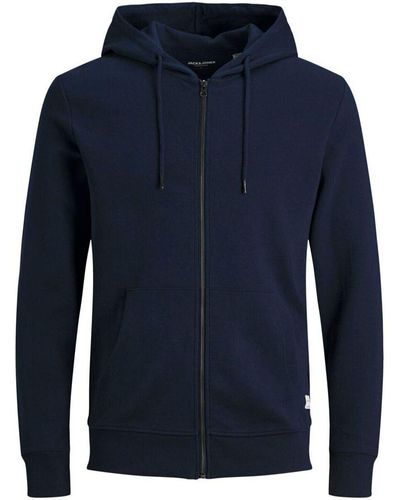 Jack & Jones Sweat-shirt 12181901 JJEBASIC SWEAT ZIP HOOD NOOS NAVY BLAZER - Bleu