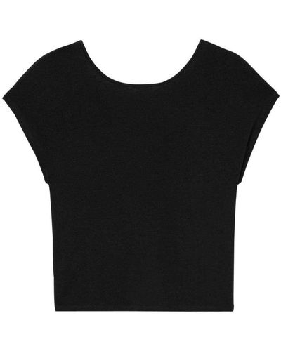 Promod Blouses T-shirt en coton décolleté dos - Noir