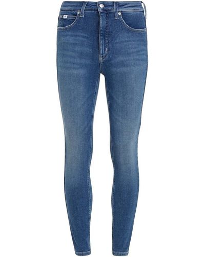 Ck Jeans Jeans High Rise Super Skin - Bleu