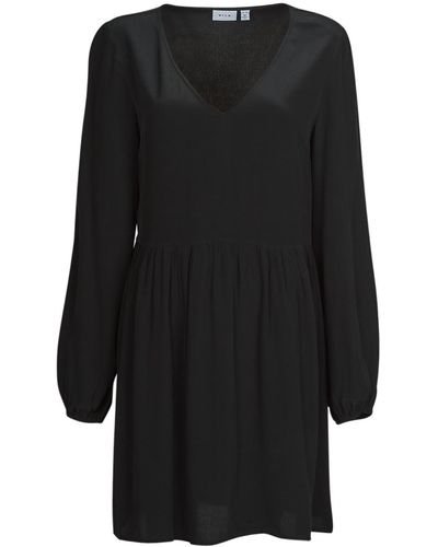 Vila Robe courte VIFINI L/S SHORT DRESS - Noir