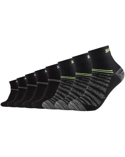Skechers Chaussettes de sports 3PPK Unisex Mesh Ventilation Quarter Socks - Noir