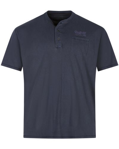 Redfield Polo T-shirt coton col tunisien - Bleu