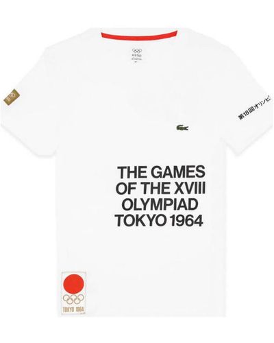 Lacoste T-shirt T-shirt Olympique Blanc
