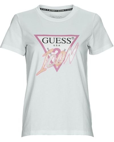 Guess T-shirt SS CN ICON TEE - Gris