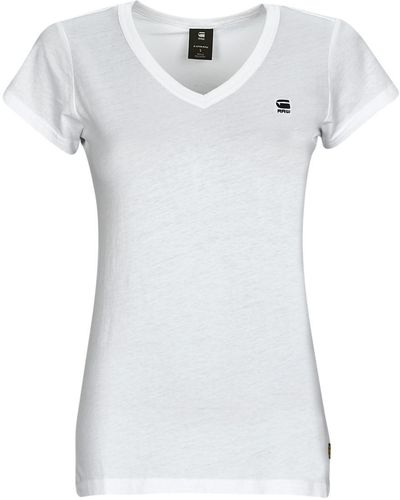 G-Star RAW T-shirt EYBEN SLIM V - Blanc