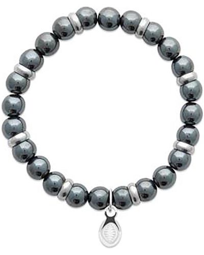 Brillaxis Bracelets Bracelet perle d'hématite - Bleu