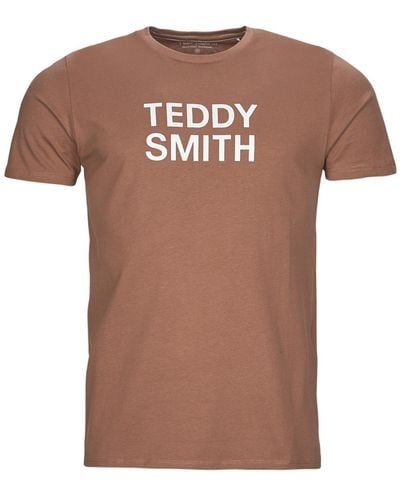 Teddy Smith T-shirt TICLASS BASIC MC - Marron