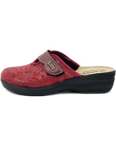 Inblu Chaussons Chaussures, Mule, Textile-LV03 - Rouge