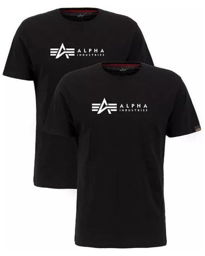 Alpha T-shirt Pack de 2 LABEL - Noir