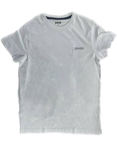 Schott Nyc T-shirt - T-shirt manches courtes - blanc - Gris