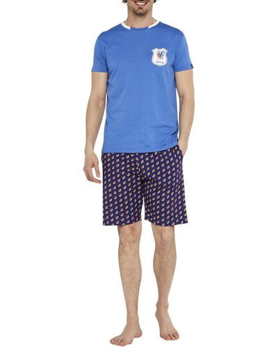 Arthur Pyjamas / Chemises de nuit Pyjama court coton - Bleu