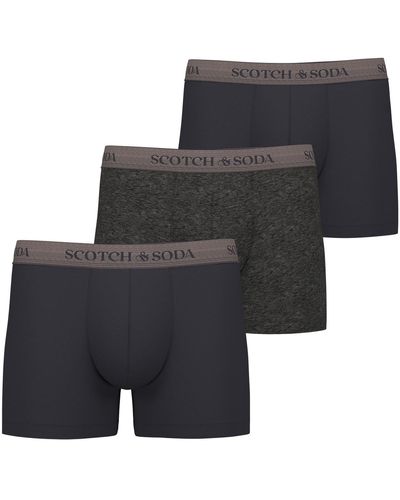 Scotch & Soda Boxers Boxers coton, lot de 3 - Noir