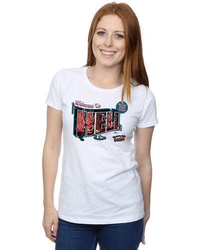 Super.natural T-shirt Welcome To Hell - Blanc