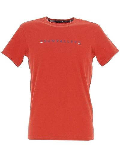 Sun Valley T-shirt Tee shirt mc - Rouge