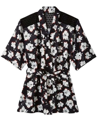Pommpoire Pyjamas / Chemises de nuit Kimono noir Cookie