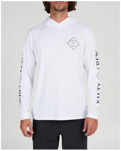 Salty Crew Sweat-shirt Tippet hood sunshirt - Blanc