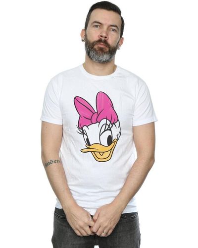 Disney T-shirt Daisy Duck Head Painted - Rose