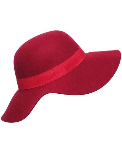 Chapeau-Tendance Chapeau Chapeau capeline en laine PAULA T57 - Rouge