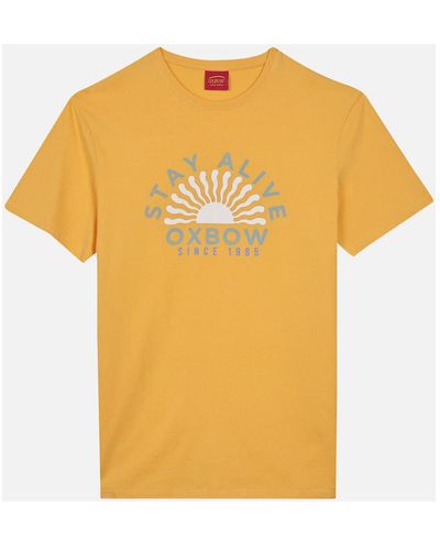 Oxbow T-shirt Tee shirt manches courtes graphique TEATA - Jaune