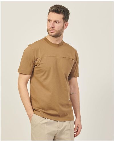 Gazzarrini T-shirt T-shirt en coton avec poche - Marron