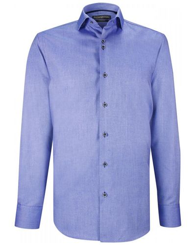 Emporio Balzani Chemise chemise cintree oxford filato bleu
