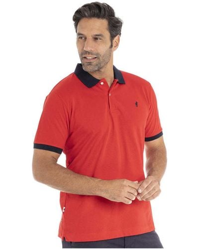 Gentleman Farmer Polo manches courtes col polo coton OCEAN T-shirt - Rouge