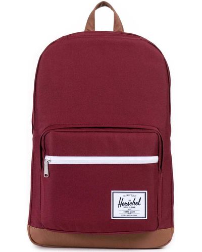 Herschel Supply Co. Sac a dos Pop Quiz Windsor Wine Tan Synthetic Leather - Rouge
